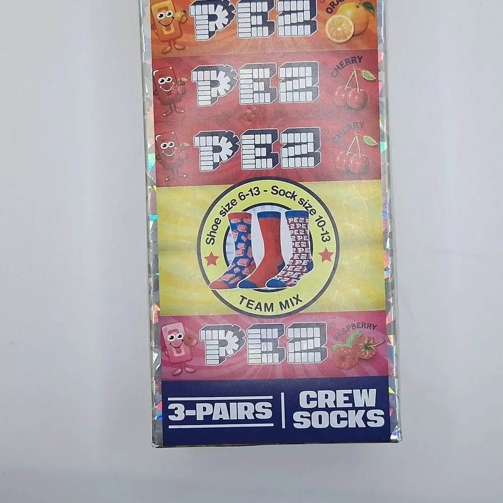 PEZ CANDY CREW SOCKS 3 PAIR